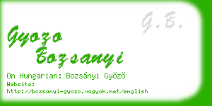 gyozo bozsanyi business card